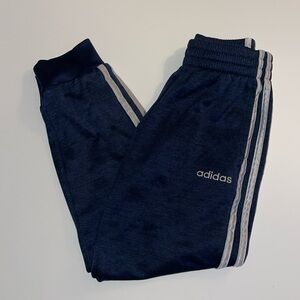 ADIDAS JOGGERS, navy blue, drawstring and elastic waist, kids Small